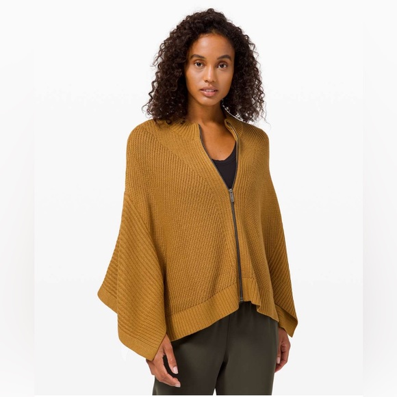 Lululemon Softer Still Wrap Sweater Spiced Bronze - Picture 2 of 6